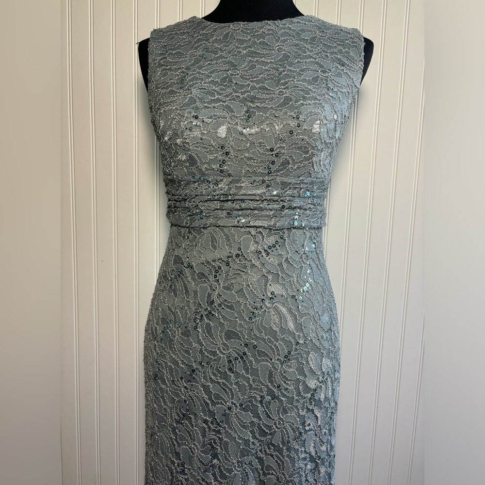 Js Collections Sleeveless Lace Sequin Gown Long D… - image 2